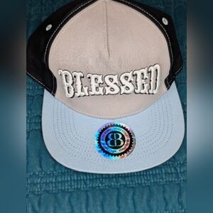 Blessed Two-Tone Snapback Trucker Hat Brisco Money Design